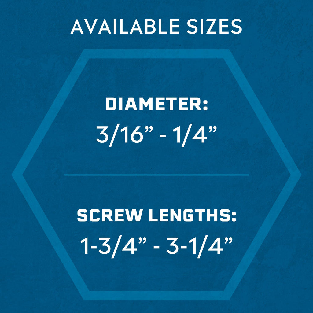 Tapcon 1/4 x 2-3/4 Inch Black Hex Head Concrete Anchors, 300 PCS, Corrosion Resistant Climaseal™ Coating, Heavy-Duty Concrete and Masonry Screws, Superior Holding Strength, Drill Bit Included