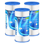 ICEPURE 50 Micron 10" x 4.5" Whole House Extra Coarse Pleated Sediment Filter for Well Water, Replacement Cartridge for GE FXHSC, Culligan R50-BBSA, DuPont WFHDC3001, W50PEHD, R50-BB, 3Pack