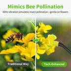 RUNWUSHENG Plant Pollination Tool - USB Rechargeable Vibrating Pollinator for Greenhouse Crops Like Tomatoes and Strawberries