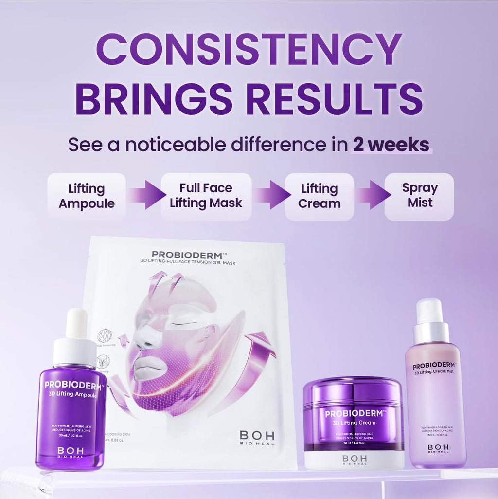 BIOHEAL BOH Probioderm™ 3D Lifting Cream Mist 3.38 fl oz (100 ml) | Face Moisturizers, Hydrating Glowing Serum Spray, Moisturizing & Elasticity-Enhancing Facial Mist for Face, Neck & Décolleté