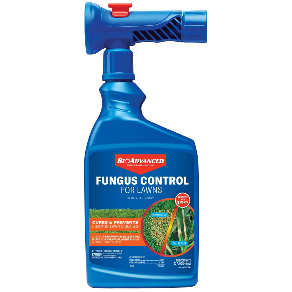 BioAdvanced Fungus Control for Lawns - Ready-to-Spray - Cures and Prevents Lawn Diseases - Up to 1 Month Protection - Covers 5,000 Square Feet - 32 fl oz Bottle