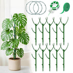 Monstera Plant Support Stakes Indoor - 10 Pack Stackable Garden Trellis for Potted Climbing Pothos Support - Durable All-in-One Tall Plant Sticks Pole for Modern Home Gardening (10 Pack)