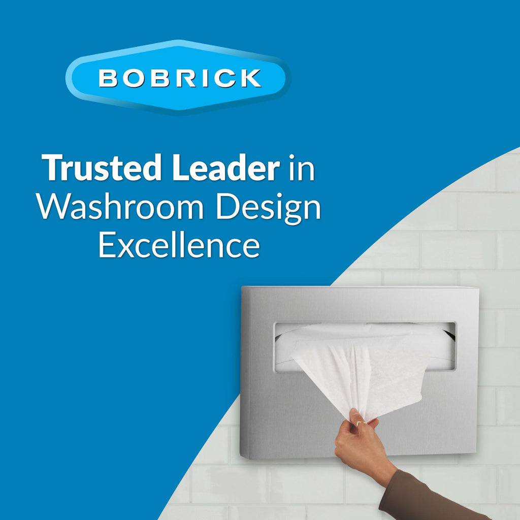 Bobrick 221 Stainless Steel Toilet Seat Cover Dispenser, 15 3/4 x 2 x 11, Satin Finish