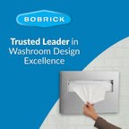 Bobrick 221 Stainless Steel Toilet Seat Cover Dispenser, 15 3/4 x 2 x 11, Satin Finish