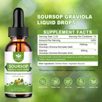 (4 Pack) Soursop Graviola Bitters Liquid Drops - Cell Support & Regeneration, Immune Support, Antioxidant, 1800mg Soursop Extract, High Absorption Sour sop Liquid Drops, Natural Flavor, 1 Fl Oz
