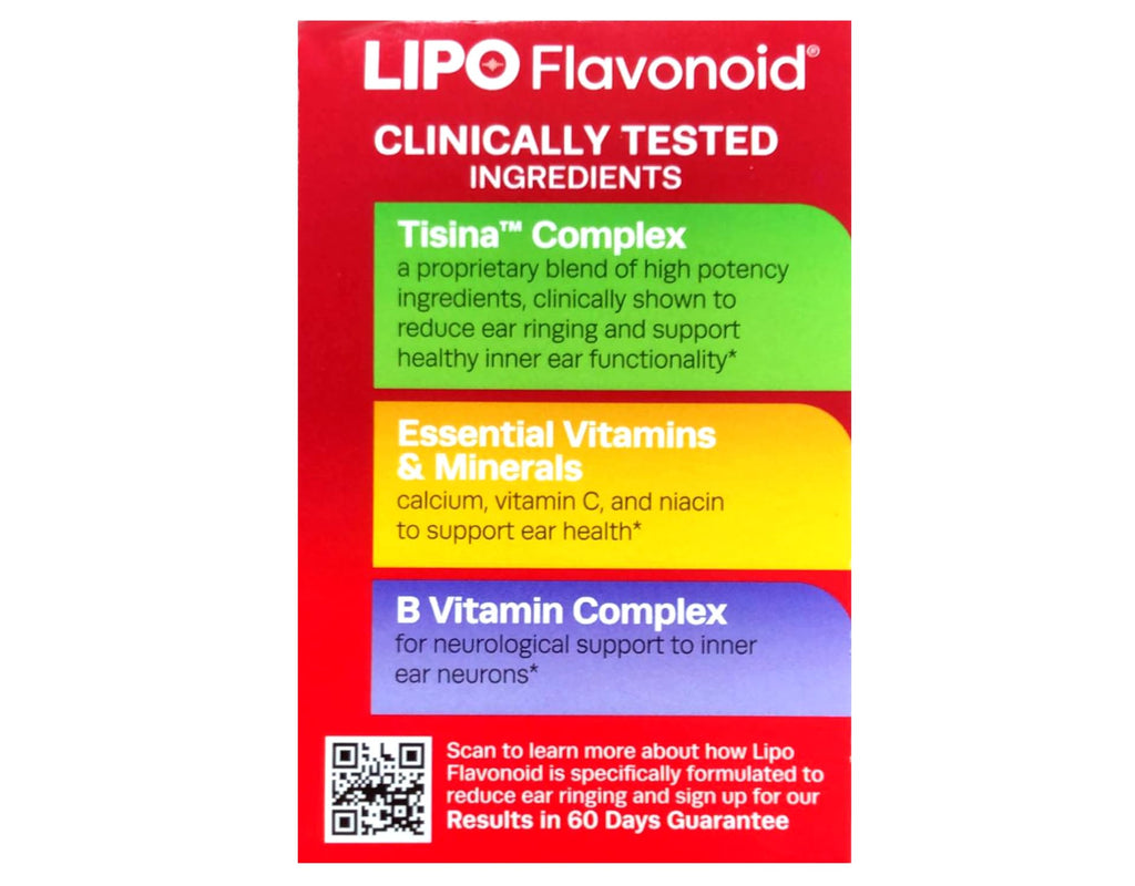 Lipo-Flavonoid Plus Dietary Supplement, For Ear Health 100 ea Pack of 3