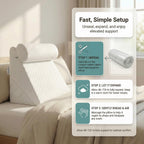 Flexicomfort Bed Wedge Pillow for Sleeping -Adjustable Post Surgery Pillow (7 in 1) -%100 Memory Foam -Head Support Cushion -Incline -Leg Elevation -Pregnancy - Snoring - Washable Cover -Large 24 Inch