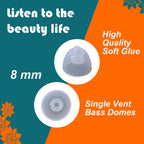 Hearing Aid Domes for Oticon Replacements,Oticon Minifit Single Vent Bass Domes (8 mm/3 Pack）,Universal Domes for Oticon Hearing Aid Supplies