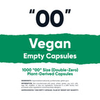 Nutricost Empty Capsules Size 00 Vegan - 1,000 Clear Empty Plant-Based Capsules - Kosher Certified, Halal Certified, Non-GMO, Soy Free, Gluten Free, Vegetarian