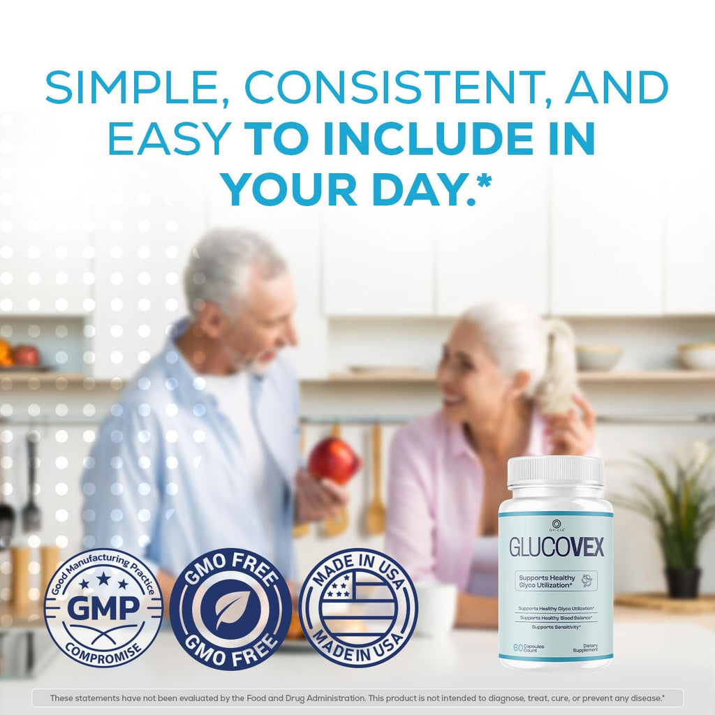 (3 Pack) Glucovex Supplement Capsules - Official Glucovex Support Premium Pills Advanced Formula With All Natural Ingredients, Maximum Strength for Wellness & Overall Health, 180 Capsules for 3 Months