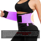 VENUZOR Waist Trainer Belt for Women - Waist Cincher Trimmer - Slimming Body Shaper Belt - Sport Girdle Belt (UP Graded)(Purple,M)