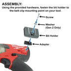 Halberd Premium Bit Holder for Gen 2 and Gen 3 Tools, Securely Screws to Belt Clip Mount, Premium Strength Magnets, for Milwaukee M12 Gen 2 and Gen 3 Tools Only (2 Pack, Premium)
