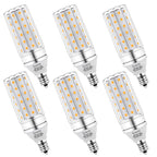 LDSZM E12 LED Bulbs 12W Candelabra led Light Bulb,100 Watt Equivalent 1200lm Warm White 3000K E12 Base LED Chandelier Light Bulbs Non-Dimmable LED Corn Bulbs, Pack of 6