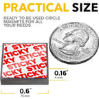 Strong Ceramic Square Adhesive Magnets, 0.6x0.16 (15x4mm), 20 Pcs