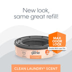 Diaper Genie Bags Refills 270 Count (Pack of 3) Clean Laundry Scent | Diaper Pail Refills with Max Odor Lock | Holds up to 810 Newborn Diapers