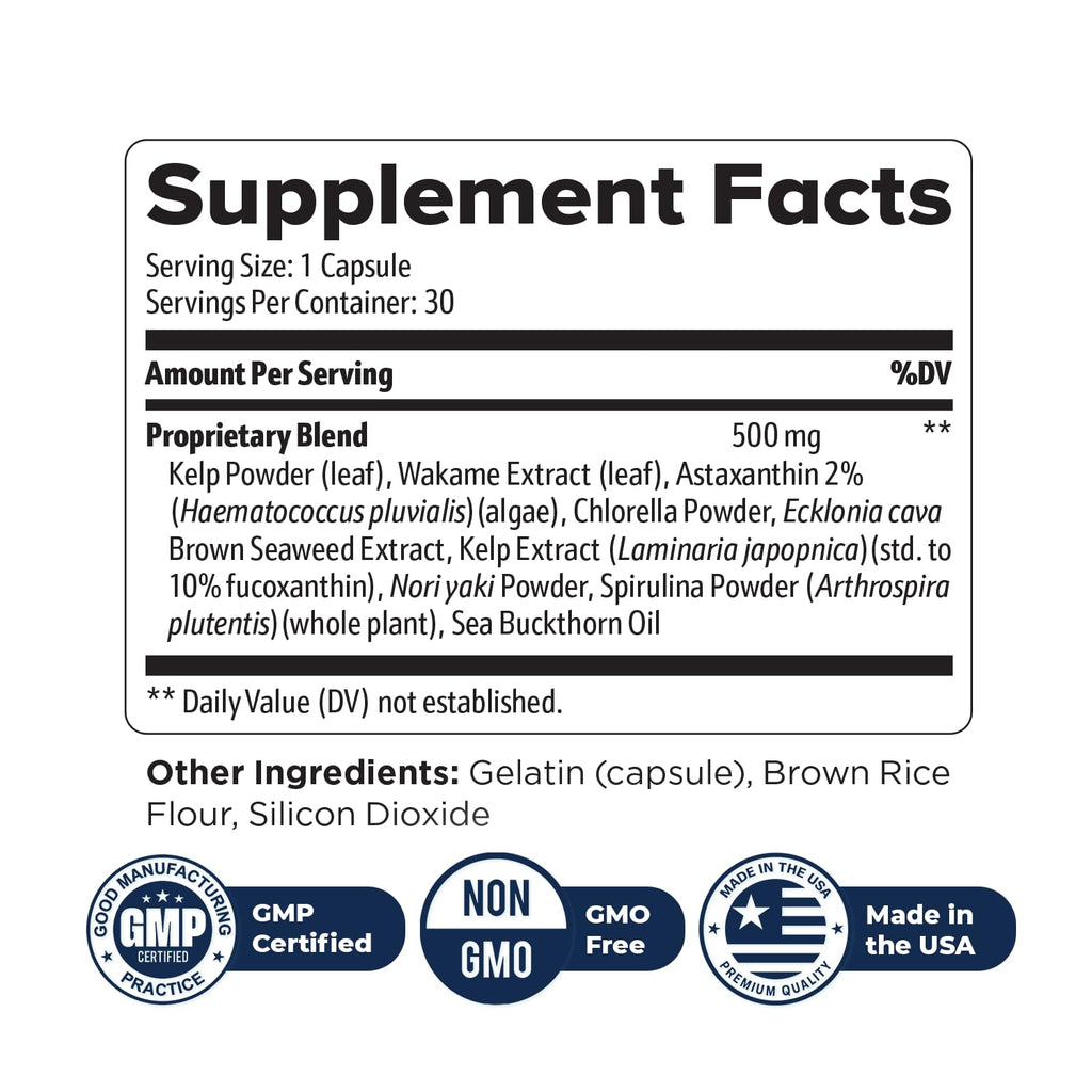 OptiPlax – Marine Algae & Plant Extract Capsules – 30 Ct, 3 Month Supply