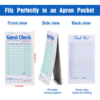 Methdic Guest Checks Server Note Pads 1000 Orders Waitress Notepad for Restaurants (20 Books)