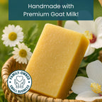 Way Natural Goat Milk Soap Bar Variety 3-Pack (5oz Bars) - Lavender, Cherry Almond, Honey Oatmeal - Cold Process, Natural Goat Soap for Hands & Body, Women & Men - Handmade, Gentle, No Dyes, USA Made