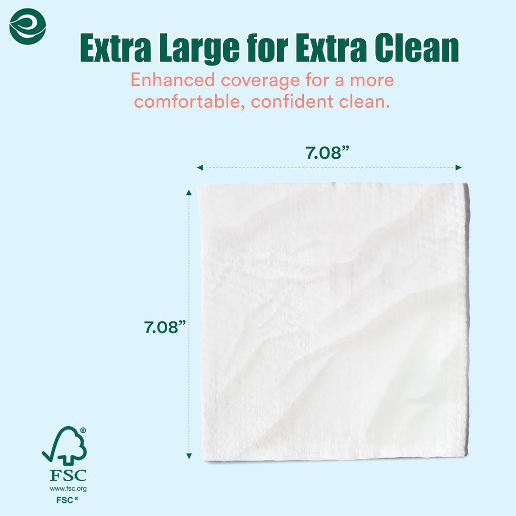 Eco Soul Bamboo Flushable Wipes Adult Wet Wipe [12 x Pack of 48, Unscented] 100% Plant-Based Biodegradable Septic & Sewer Safe Alcohol-Free & Hypoallergenic for Sensitive Skin |576 Soft Butt Wipes