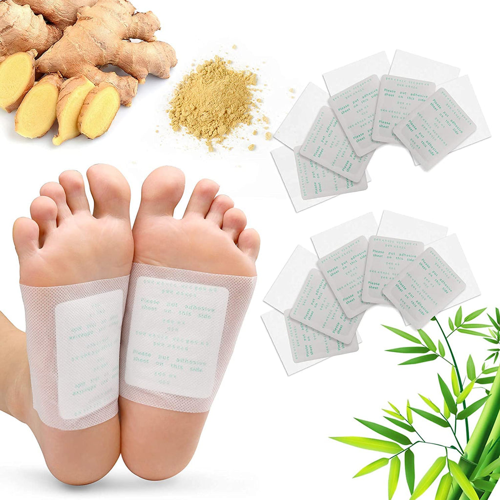 100PCS Natural Bamboo Vinegar Foot Pads Foot and Body Care | Deep Cleansing Foot Paches for Stress Relief, Better Sleep Suitable for Travel or Home Use