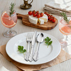 WDF 360 Pieces Silver Plastic Silverware- Disposable Flatware - Heavyweight Plastic Cutlery- Includes 120 Forks, 120 Spoons, 120 Knives for Christmas