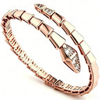 Ladies' Serpentine Bracelet，Rose Gold snake shaped bracelet