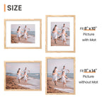 upsimples 11x14 Picture Frame, Gallery Wall Frames Set of 5, Natural Style