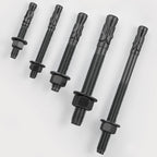 Wensilon 100Pcs 3/8x3 Inch Standard Fasteners for Heavy-Duty Black Wedge Anchors for Cement and Concrete