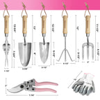 WORKPRO 8-Piece Pink Garden Tool Set - Pink