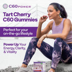 C60 Power C60 Gummies - Natural Wellness & Antioxidant Support for Men & Women, 99.99% Pure Sublimated Carbon Fullerenes, Promotes Energy, Mental Clarity, & Stamina - 30 Count