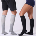 FITRELL 3 Pairs Compression Socks for Women and Men 20-30mmHg- Circulation and Muscle Support Socks for Travel, Running, Nurse, Knee High, Medical BLACK L/XL