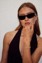 LILIE&WHITE Gold Bracelets For women With Cubic Zircon Chic Gold Bangle