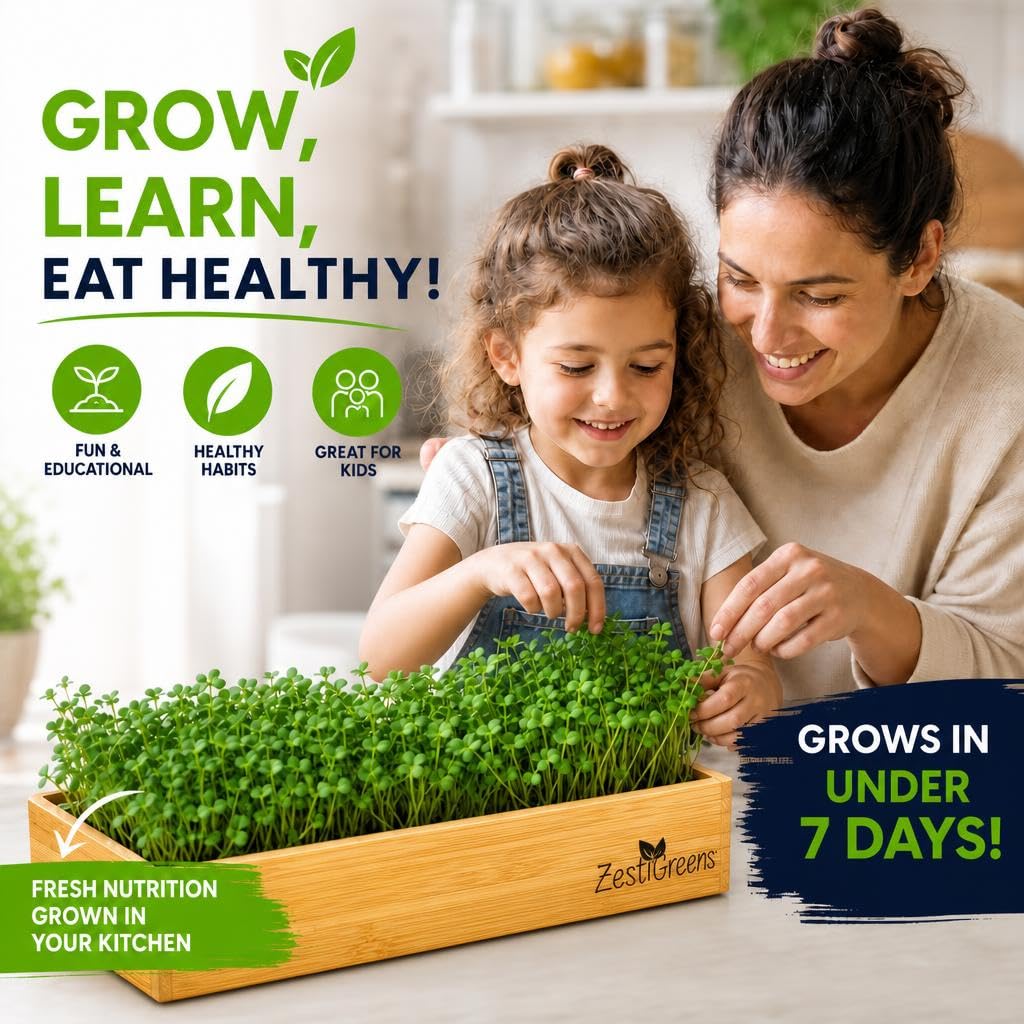 Microgreens Growing Kit - Self-Watering Tray with US Premium Seeds