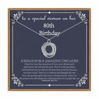 IEFLIFE 80th Birthday Gifts for Women - 80th Birthday Necklace for Women