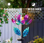 Outdoor Garden Decor Solar Spinners Lights - Metal Wind Spinner Solar Lights for Yard, Patio, Garden Lawn Oranments