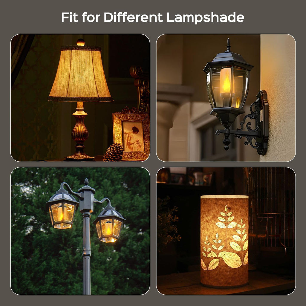 Hompavo Gen2 Flame Light Bulbs, Like Real Fire 4-Mode for Home Decorations