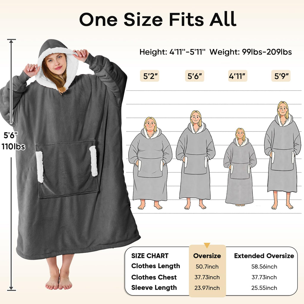 yescool Wearable Blanket Hoodie as Christmas Birthday Gifts for Women Mom