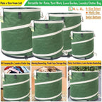 16-Gallon Collapsible Trash Can (16x19 in) Hard-Shell Bottom Yard Garden Bag,Pop-Up Trash Can,RV Camping Waste Bag,Recycling Bin,Laundry Hamper,Leaf Bags,Yard Waste Container,Lawn Grass,Weeds Basket
