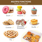 Moretoes 40pcs Cookie Boxes, 14x10x2.5 Inch Auto-Popup Bakery Boxes with Window, for Donuts, Pies, Cakes, Muffins, and Pastries
