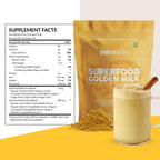 Paleovalley Organic Superfood Golden Milk - Immune, Focus, Cognitive, Longevity - Turmeric, MCT-Rich Coconut Milk, Functional Mushrooms, 30 Servings
