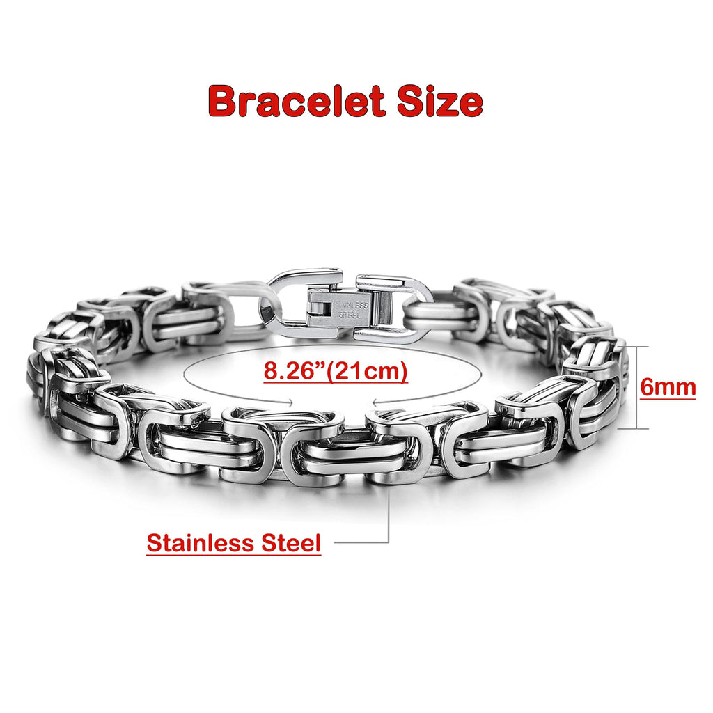 MGOOL To My Son Bracelet From Dad Son Gifts From Mom Graduation Birthday Christmas Father's Day Gifts Message Card���LED Gift Box (SB902 -Silver)