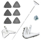 Wall Cleaner Mop with 80" Long Handle.3-in-1 Ceiling Cleaning Tool Duster with 180° Foldable & 360° Rotating Head. Includes 6 Washable Pads for Walls, Baseboards, Windows & Floors. No Ladder Needed.