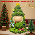 2026 New 17cm Doll Christmas Clothes, Handcrafted One-Piece Christmas Tree Figures Clothes - Poms and Bows (Green), Funny Cute Set Compatible with Standing Sitting 17cm Dolls