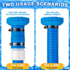 2 Set Pool Vacuum Hose Adapter Kit Compatible with Intex Adapter B,Pool Skimmer Hose Connector Replacement Hoses Adapter with Clamp for Above Ground Swimming Pool Vacuum Surface Skimmer Small Strainer