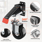 SPACEKEEPER Workbench Casters kit 920 Lbs- Retractable Casters, 4 Pack