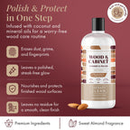 Therapy Wood Polish Bundle with Microfiber 16 oz. - Wood Furniture Polish, Best Furniture Cleaner - Almond Scent - Cleaner, Cabinet and Table Restorer, Natural Conditioner