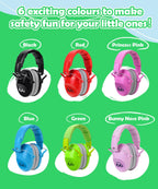 PROHEAR 032 2.0 Noise Cancelling Headphones for Kids - 25dB Noise Reduction - Adjustable Sensory Ear Protection Muffs for Concert, Fireworks, Monster Truck Shows, School - Green