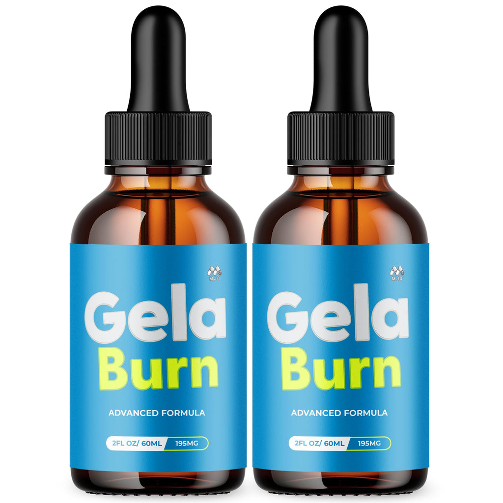 (2 Pack) Gela Burn Drops, Official GelaBurn Drops with Natural Ingredients, Advanced Formula Supplement with Max Strength Health & Wellness Active Lifestyle Multivitamins for Women& Men (60 Servings)