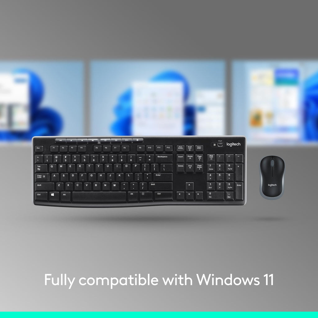 Logitech MK270 Full Size Wireless Keyboard and Mouse Combo - Off White
