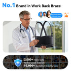 SOLOEVER Work Back Brace for Men & Women, Adjustable Lower Back Support Belt for Sciatica, Herniated Disc, Pain Relief, Moving Warehouse Heavy Lifting Safety & Protection (Black, XX-Large)
